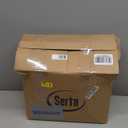 Serta Hotel Collection Pillows King Size Set of 2 White Goose Feather Down Fiber Gusseted 100% Cotton Pillow for Back, Stomach or Side Sleepers