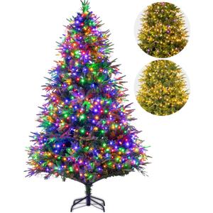 Sunnyglade 4ft Artificial Christmas Tree with 240 LED Lights (Not pre-lit), Xmas Tree Full Tree with 300 Branch Tips & 11 Modes Light, RGB & Warm White Light, Foldable Stand for Home, Party Decor