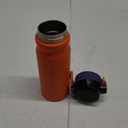 Insulated Water Bottle with Straw and Carry Loop,18 oz Stainless Steel Double Wall Vaccum Metal Water Flask with Leak-proof Lid,Orange