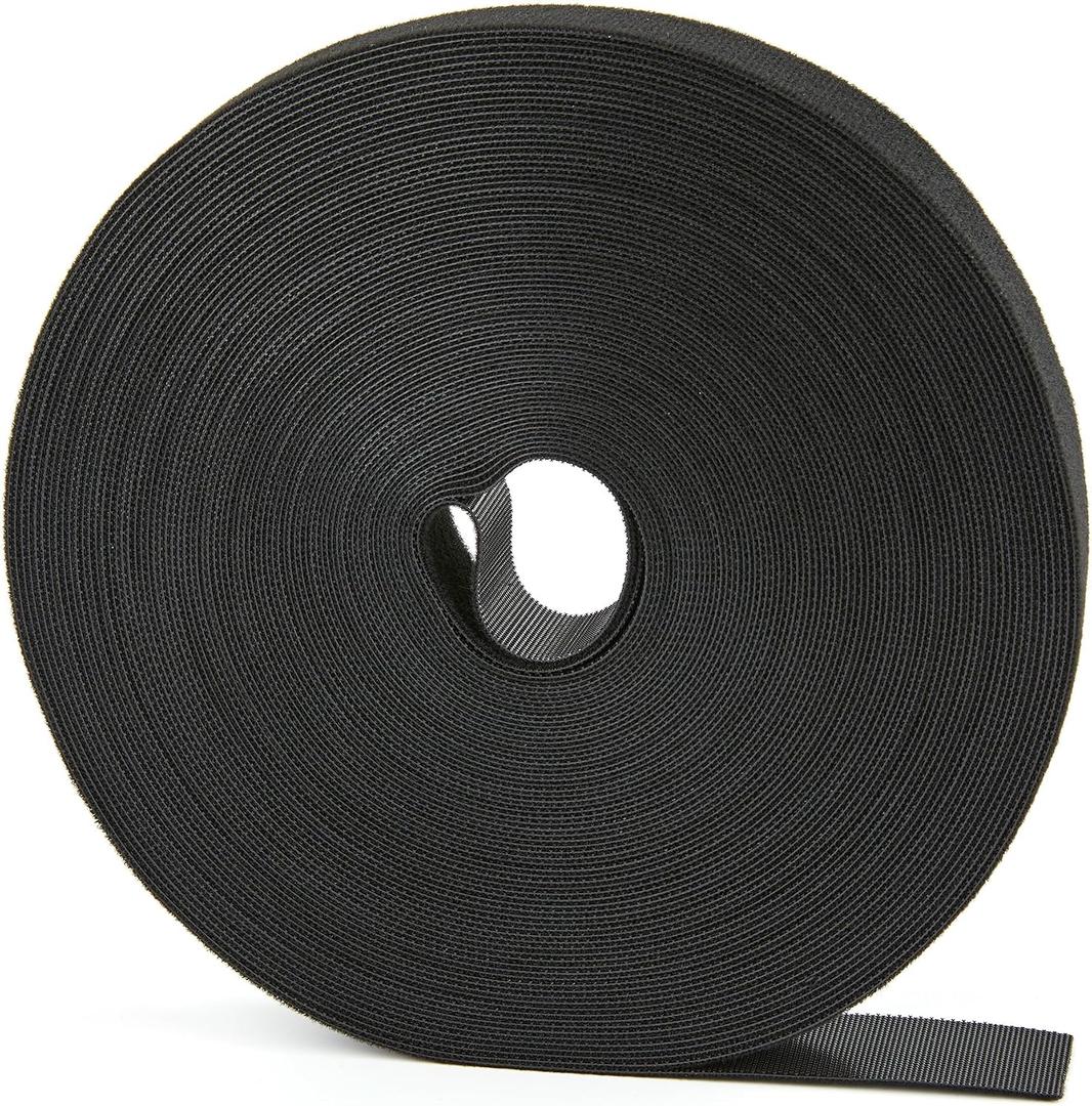20 Yards x 3/4 inch Hook and Loop Roll, Reusable Fastening Cable Ties, Multi-Purpose Cable Management Wire Ties Cable Straps for Organizing Home, Office and Data Centers