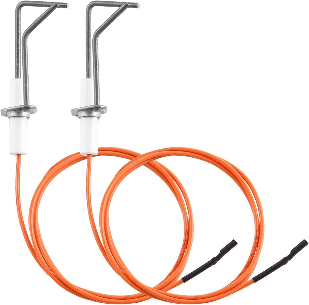 62-24164-01 Direct Spark Ignitor for Rheem Furnaces Flame Sensor Igniter Sensing Rod, 232258 2-Prong Electrode Assembly, Fire Pit Spark with 31.5" High Temperature Cable Wire