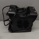 Lasko Portable Utility Fan, 12 289 CFM Pivoting High Velocity Air Mover Blower Fan, 3 Speeds, 2 Accessory Outlets 120V, Black, U12104