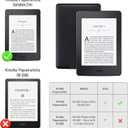 Smart Case Compatible with Kindle Paperwhite 5th/6th/7th Generation e-Reader (2012-2018 Released - Model No:EY21 & DP75SDI), Includes a Screen Protector - Premium PU Leather Cover with Auto Sleep/Wake