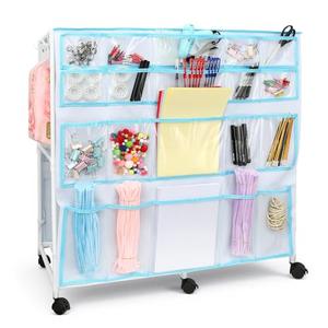 Lconvicely Craft Cart with Wheels - 40 Storage Pockets - Portable Organizer for Arts & Craft Supplies - Spacious, Easy to Move - Perfect Art Cart Organizer for Kids, Creative Projects, Home Education