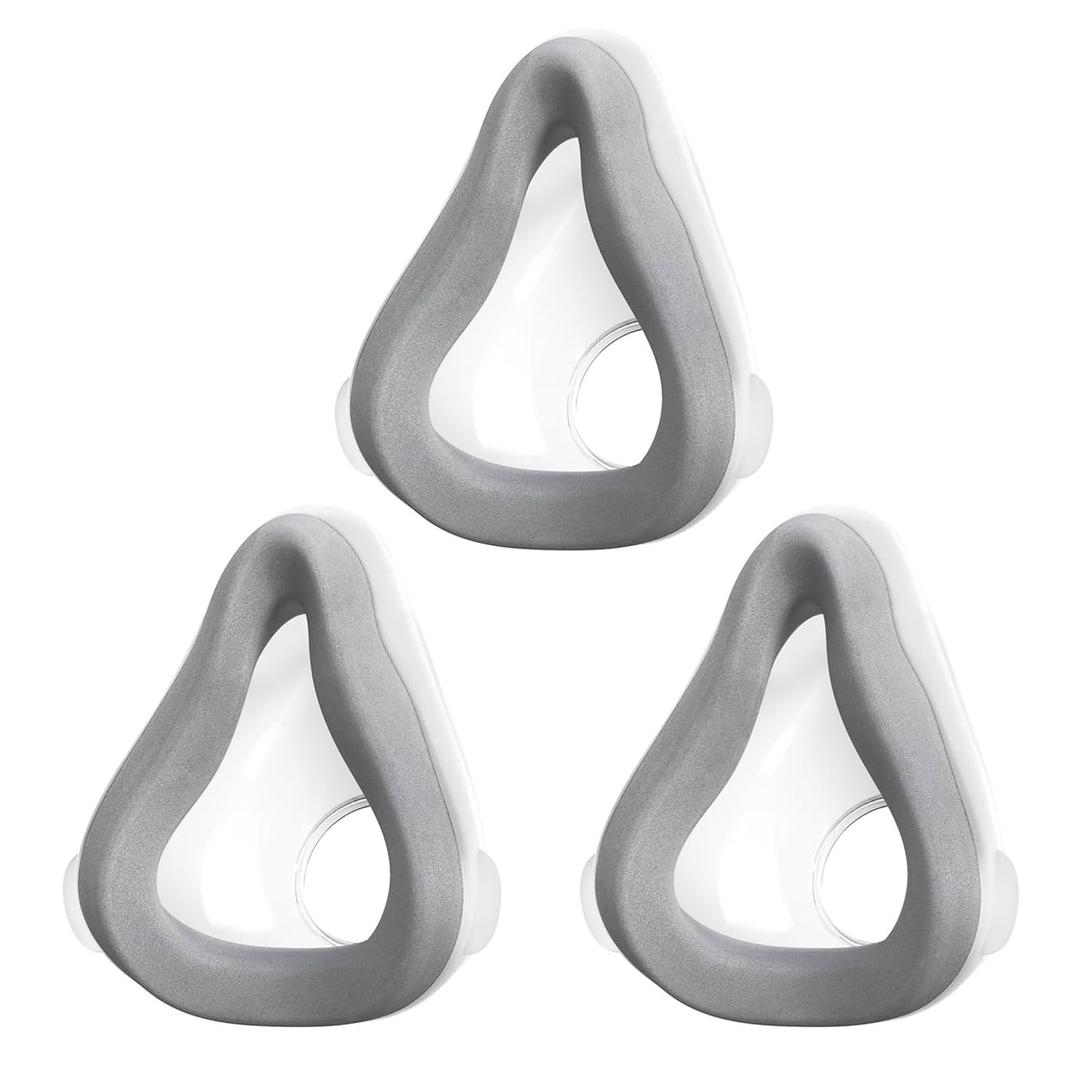 3-Pack Replacement Memory Foam Cushion Compatible with AirTouch F20 Full Face Mask, Memory Foam Interface for CPAP/BiPAP, Reduces Red Marks & Air Leaks, Size Large (L)