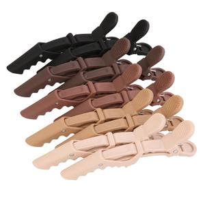 HH&LL Alligator Hair Clips for Styling, Sectioning, Neutral Matte Nonslip Crocodile Clip for Women of Thin Thick Curly Hair 10 Count (Pack of 1)