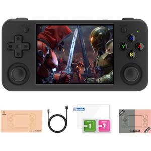 RG35XX H, Retro Handheld Gaming Console, Support HDMI TV Out, 5G WiFi Bluetooth 4.2, Dual Sticks, 3.5-Inch IPS Horizontal Screen, Make Retro Game Experience Better (64G Transparent Black)