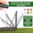 Baseball and Softball Rebounder Net,Baseball Rebounder,Volleyball Rebounder,Pitch Back Net,Multi-Sport Training Rebound Screen,with Pitching Target,Easy Adjustable Angles