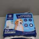 American Kennel Club Male Dog Wrap, Disposable Diapers with Wetness Indicator, Small, 50 Count