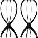 Ruiwen 2-in-1 Portable Wig Stand - Collapsible, Durable, 13.8" Inch, Travel-Sized
