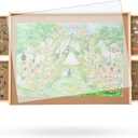 500 Piece Puzzle Board with Drawers, Small Puzzle Board 14" x 28" Jigsaw Puzzle Table with Cover Mat, 4 Drawers, Small Puzzle Table, Birthday Gifts