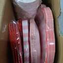 175 Pcs Red Gingham Plates and Napkins Party Supplies - Red and White Checkered Plates Sets Serve 25 Guests - Scalloped Gingham Paper Plate for Birthday Picnic Mother's Day Party Decorations