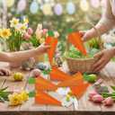 LaVenty Easter Gift Bag Bunny Carrot Gift Bag Party Favor Bags Handle Tissue Paper for Easter Party Birthday Baby Shower Supplies