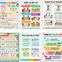 Mahjong Guide Posters, Set of 6, 8.5 X 11 Inches