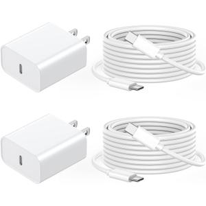 [Apple MFi Certified] iPhone 17 16 15 Pro Max Charger Fast Charging | 2 Pack 20W Type C Charger Fast Charging Block with 6FT USB C Charging Cable for iPhone 17/17 Pro/17 Pro Max/Air/16 15 Pro Max
