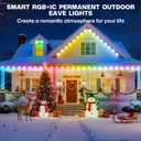 Permanent Outdoor Lights, 100ft Smart Eave Light with 72 LED Lights, IP67 Waterproof, App Control, Outdoor Lights, DIY RGB+IC Light for House Holiday Decorations