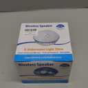 Blufree Floating Pool Speaker w/Colorful Lights, Portable Wireless Pool Speaker Bluetooth Waterproof IP68, Built-in Mic & Crystal Clear Sound Floating Hot Tub Speakers for Pools Party Outdoor (White)