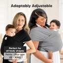 KeaBabies Baby Wrap Carrier - All in 1 Original Baby Carrier Newborn to Toddler Sling, Easy to Wear, Hands Free Bonding, Lightweight, Breathable Infant Wraps (Forest Berries)