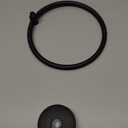 YOHOM Suction Cup Towel Ring Matte Black Hand Towel Holder for Bathroom Stainless Steel Vacuum Suction Washcloth Holder Dish Towel Hanger for Shower Wall No Drill