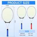 4 Pcs Tennis Rackets for Adult Recreational 4 Players 27" Tennis Racquet Lightweight Tennis Racket with 3 Tennis Balls for Training Beginners with Overgrips Carry Bag, As shown