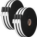 Pangda 39ft Adhesive Foam Weather Stripping, 1/2 x 1/2 Inch Air Conditioner Window Seal Insulation Foam Tape Self Adhesive High Resilience for Doors (Black)