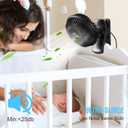 BESKAR Small Clip on Fan, 3 Speeds USB Fans with Strong Airflow, Clip & Desk Fans USB Plug in with Sturdy Clamp - Ultra Quiet operation for Office Dorm Bedroom Stroller