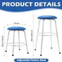 CroBlissful Adjustable Pottery Stool - 16 Inch Low Round Pottery Stool Chair with Soft Seat Cushion for Adults Artistic Ergonomics Requirements, No Assembly Required