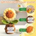 2 x Funny Retirement Gifts for Women Mom Coworker Teacher  Mothers Day Gift  Mini Positive Sunflower Crochet A Wise Woman Once Said  Leaving, Farewell, Going Away Gifts for Friends, Employee (Yellow)