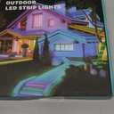 Outdoor LED Strip Lights Waterproof,Music Sync RGB IP68 Outside Led Light Strips Waterproofs with App and Remote,Exterior Led Rope Lights Waterproof for Deck,Balcony,Roof,Garden,Pool (60FT)