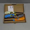 Butane Lighter, 4pcs Refillable Long Flame Lighter for BBQ Candle(No Butane Inside) (Blue)