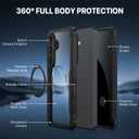 CENHUFO Privacy for Samsung Galaxy S26 Plus Case, Full Body Phone Case with Built-in 9H Tempered Glass Privacy Screen Protector and Camera Protector, Shockproof Protective Magnetic Cover - Black