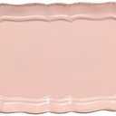 Gisela Adorable Bow-knot Trinket Dish Resin Jewelry Tray Perfect for Holding Small Jewelries, Necklaces, Earrings, Bracelets Decorative Plate (Pink Rectangle)