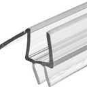 Prime-Line M 6258 Frameless Shower Door Bottom Seal for 3/8 In. Thick Glass Doors  Stop Shower Leaks and Create a Water Barrier, 36 In., Clear Vinyl (Single Pack)