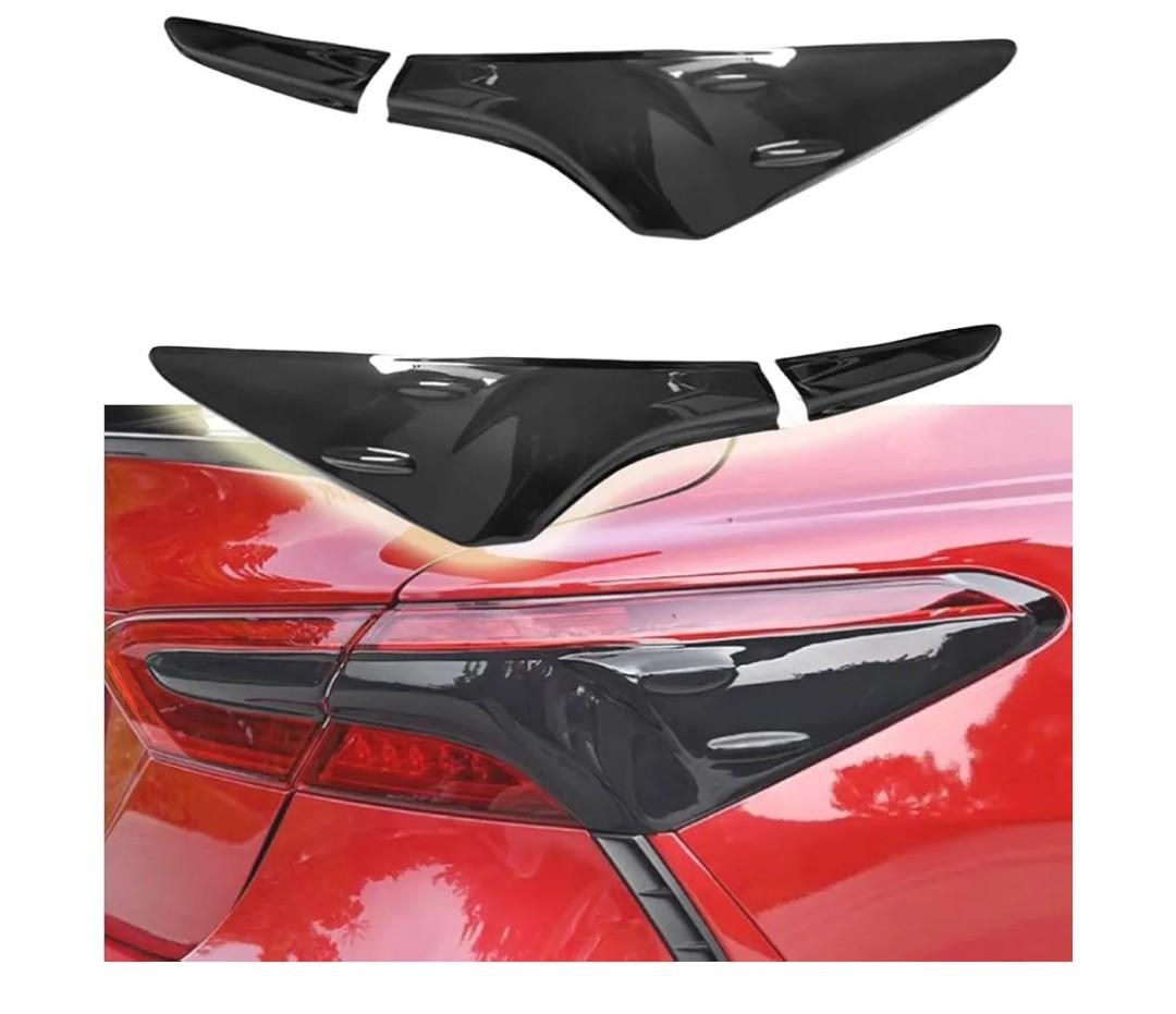 HANSTRONG Gear 4Pcs Guard Trim Tail Light Lamp Cover for Toyota Camry 2022 2021 2020 2019 2018 Exterior Accessories