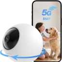 Noorio 4K Indoor Security Camera with 5GHz WiFi - 360 Pan Tilt Pet Camera for Dogs & Cats, Dog Monitor with Speaker, No Subscription Needed, Alexa Compatible, Motion Tracking, Night Vision-Model T120