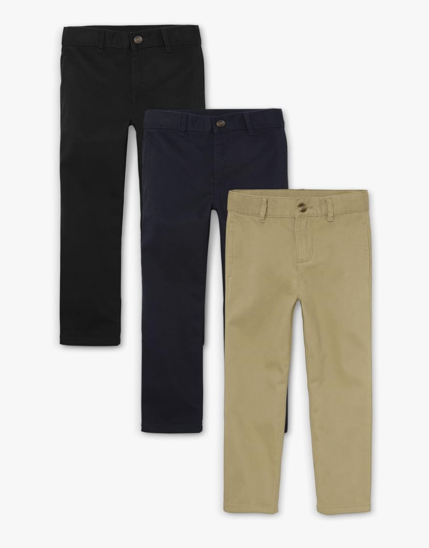 The Children's Place Stretch Relaxed Straight Chino Pants,multipacks 5