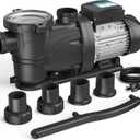In/Above Ground Pool Pump, Self Primming High Flow (with Timer, 2HP, 8120 GPH, 115V)