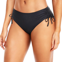 Daci Women Mid Waist Bikini Bottoms - Full Coverage Swim Bathing Suit Bottom Side Tied Swimsuit Bottoms L