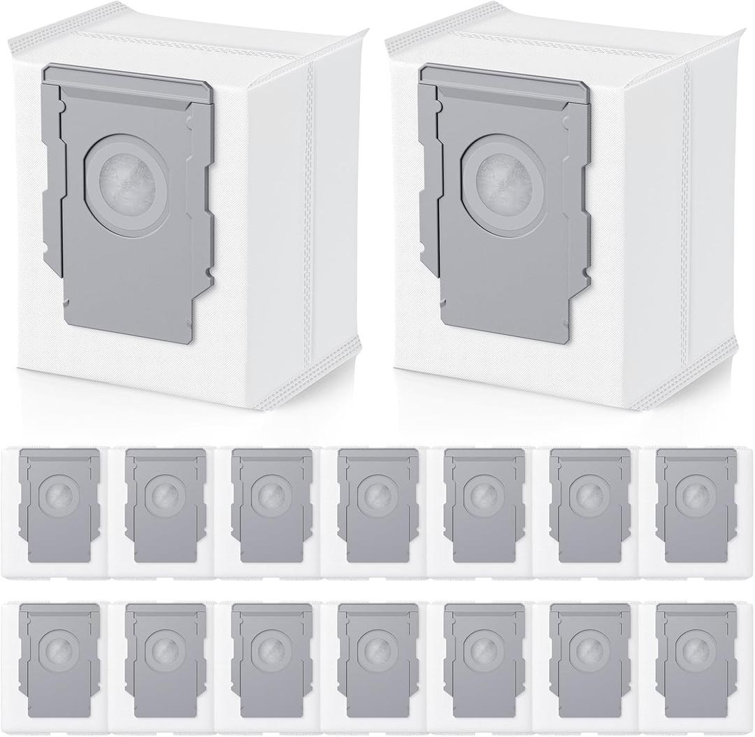 16 Pack Vacuum Bags for iRobot Roomba 104, 105, 405, 504, 505, 705, i7+, i8+, i3+, i4+, i5+, i6+, j5+, j6+, j7+, j8+, j9+, s9+, Combo10 Max, Roomba Replacement Bgs for all Clean Base models