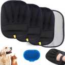 Pet Hair Removal Glove for Cats & Dogs,Electrostatic Gloves Pet Hair,Cat Grooming Gloves for Hair Removal,Reusable Pet Hair Remover Glove for Couch,Furniture,Carpet,Curtain,Clothe (3PCS)