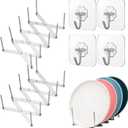 Pot And Pan Organizer Lid Rack, Expandable Adjustable Pans and Lids Organizetion, Stainless Steel, 2 Pack