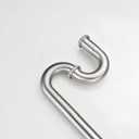 1-1/4 Inch Brushed Nickel Stainless Steel S-Trap Drain Pipe with Flange for Bathroom Sink, Floor Mounted