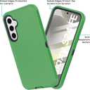Compatible for Samsung Galaxy S25 Case with Rotating Belt Clip Holster & Built-in Screen Protector, Heavy Duty Shockproof Rugged Armor Protective Cover with Kickstand (Green)