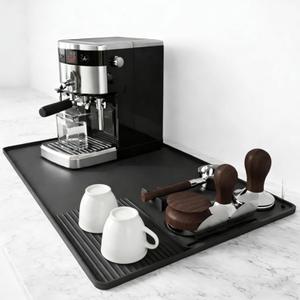 Silicone Coffee Mat with a removable Tamping Mat for Ninja Luxe Cafe Accessories, 23.5"x15.7"Anti-Slip Heat-Resistant Coffee Bar Mat for Ninja Luxe Cafe Espresso Machine