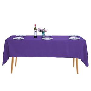 Ascoza 2pack 60x102 Inch Purple Rectangular Tablecloth 6 Feet Table Cloth in Polyester Fabric for Wedding/Banquet/Restaurant/Parties