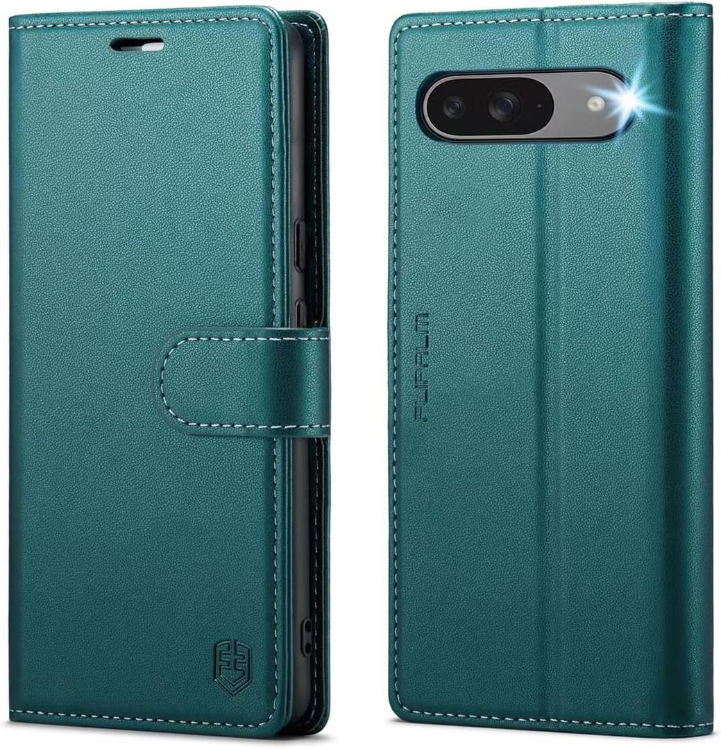 Wallet Case for Google Pixel 10 5G/Pixel 10 Pro, RFID Blocking Credit Card Holder, PU Leather Folio Flip Kickstand Protective Shockproof Cover (Green)