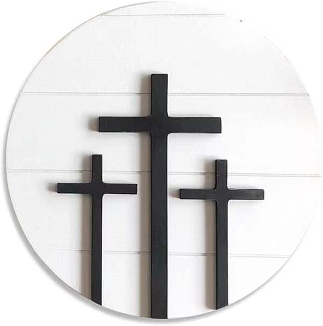 Lavender Inspired Modern Farmhouse 3D Cross Sign-Christian Home Decor-3 Wood Cross Wall Art Hanging Decor-Religious Cross Gifts-Rustic Cross Wall Hanging Signs Plaque Decor,10 Inch