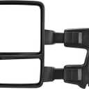 YITAMOTOR Towing Mirror Compatible with 1999-2007 F250/F350/F450/F550 Super Duty, 2001-2005 Excursion, Left Driver Side Mirror Tow Mirror Power Heated Telescoping Folding LED Turn Signal Smoke