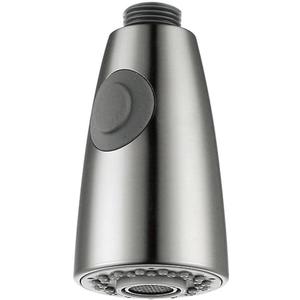 Kitchen Pull Out Faucet Sprayer Nozzle, Dual Function Brushed Nickel Spray Head, Easy Install Replacement for Kitchen Sink, 3.83 X 2.04 Inch