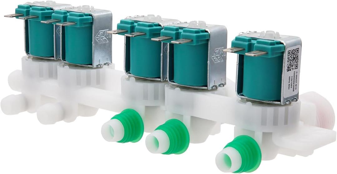 Washer Water Inlet Valve Compatible with Sam-sung WA52J8060AW/A2 WA52J8700AP/A2 WA52J8700AP/AA WA52J8700AW/A2 WA52M7750AV/A4 WA52M7750AW/A4 WA52M8650AV/A4 WA52M8650AW/A4 WA54M8750AV/A4 WA54M8750AW/A4